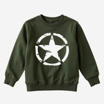 Everyday Sweatshirt Outfit (Military Green & Beige)