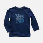 Minimalist Boys Cotton Full Sleeve T-Shirt - Navy