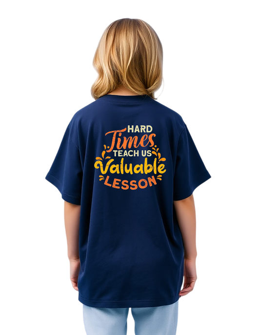 Girls Printed Extended Sleeves Oversized T-shirt
