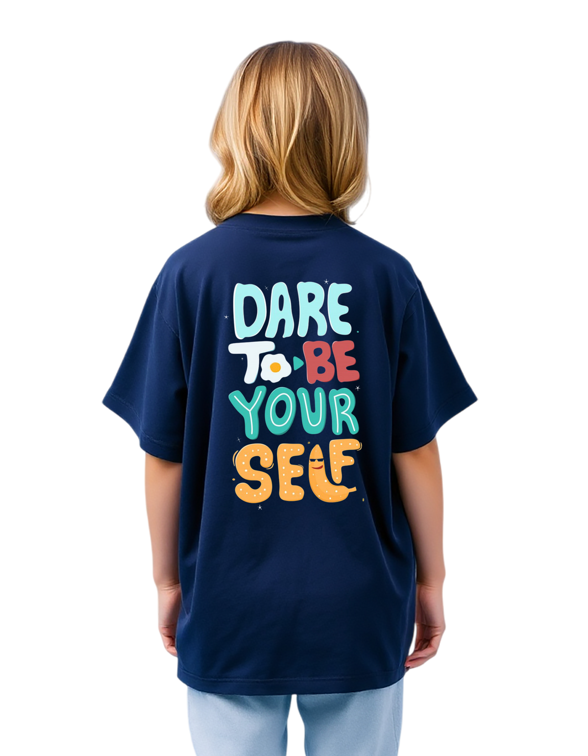 Girls Printed Extended Sleeves Oversized T-shirt