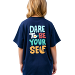 Girls Printed Extended Sleeves Oversized T-shirt