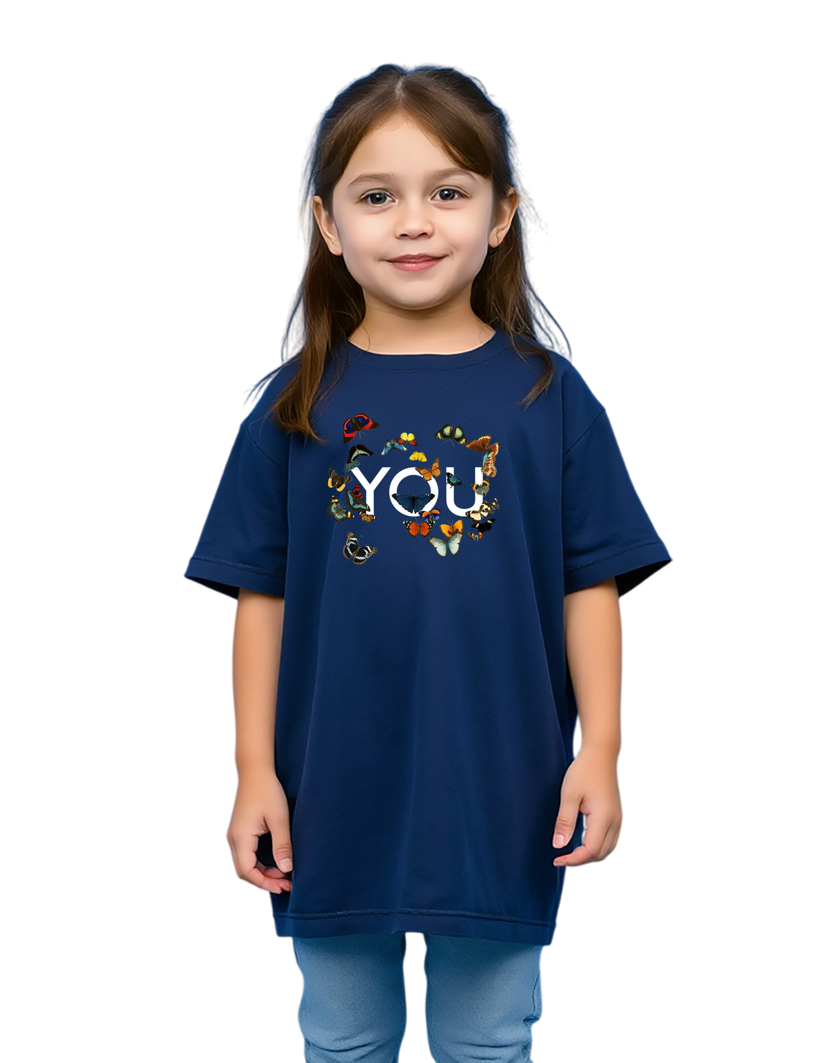 Girls Printed Extended Sleeves Oversized T-shirt