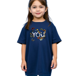 Girls Printed Extended Sleeves Oversized T-shirt