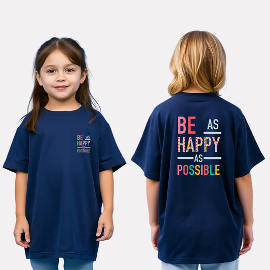 Girls Printed Extended Sleeves Oversized T-shirt