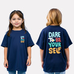 Girls Printed Extended Sleeves Oversized T-shirt