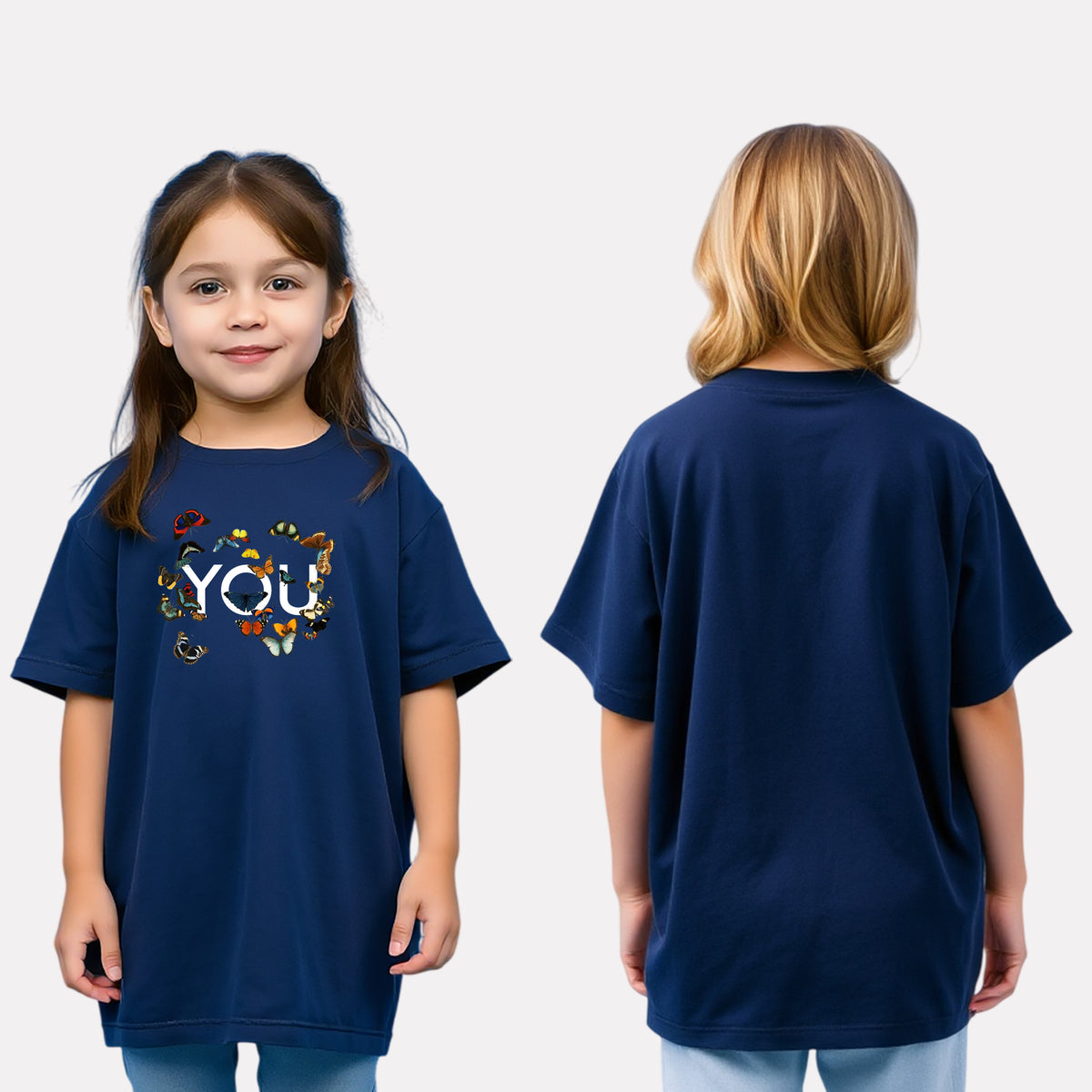 Girls Printed Extended Sleeves Oversized T-shirt