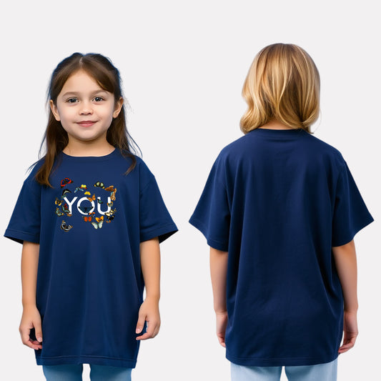 Girls Printed Extended Sleeves Oversized T-shirt