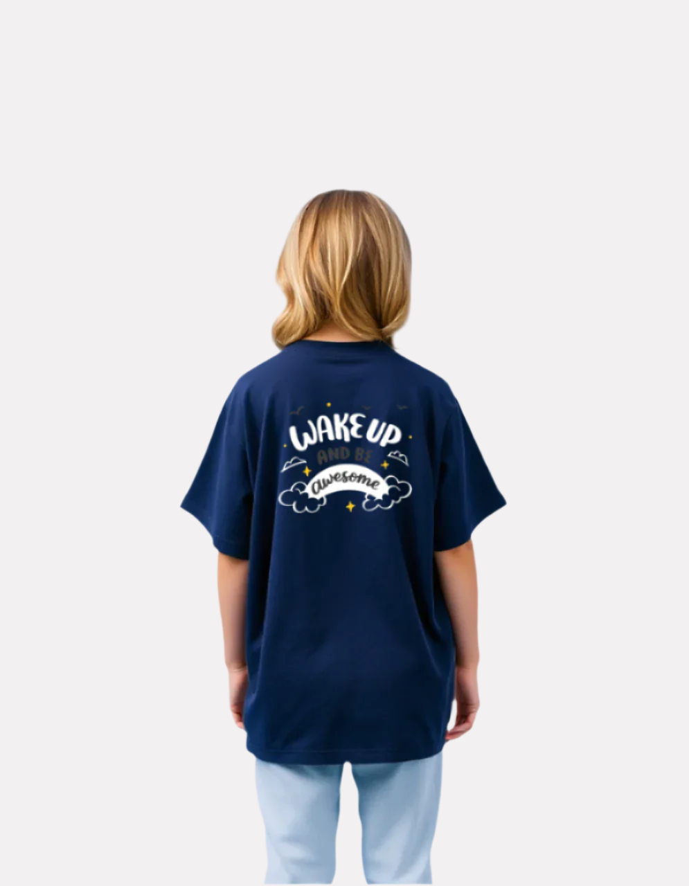 Girls Printed Extended Sleeves Oversized T-shirt