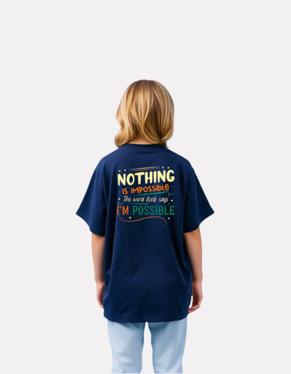 Girls Printed Extended Sleeves Oversized T-shirt