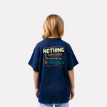 Girls Printed Extended Sleeves Oversized T-shirt