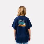 Girls Printed Extended Sleeves Oversized T-shirt