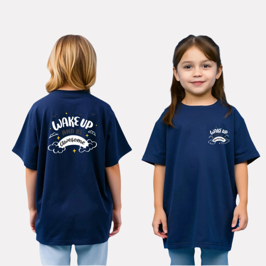 Girls Printed Extended Sleeves Oversized T-shirt