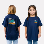 Girls Printed Extended Sleeves Oversized T-shirt