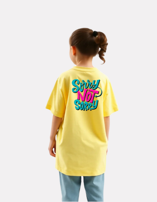 Girls Printed Extended Sleeves Oversized T-shirt