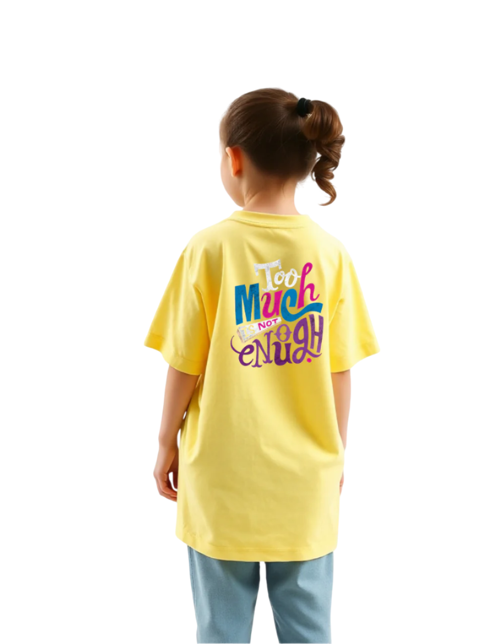 Girls Printed Extended Sleeves Oversized T-shirt