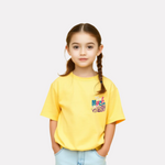 Girls Printed Extended Sleeves Oversized T-shirt