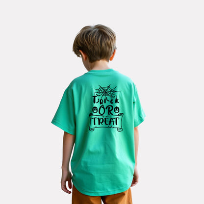 Trendy Boys' Oversized T-Shirt – Green with Stylish Print