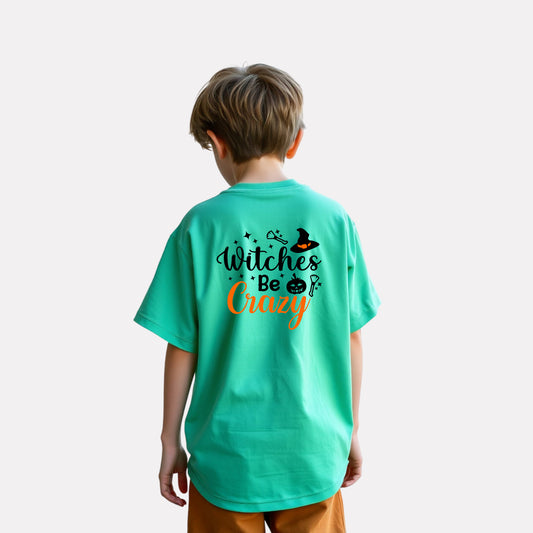 Boys' Oversized T-Shirt – Green with Stylish Print