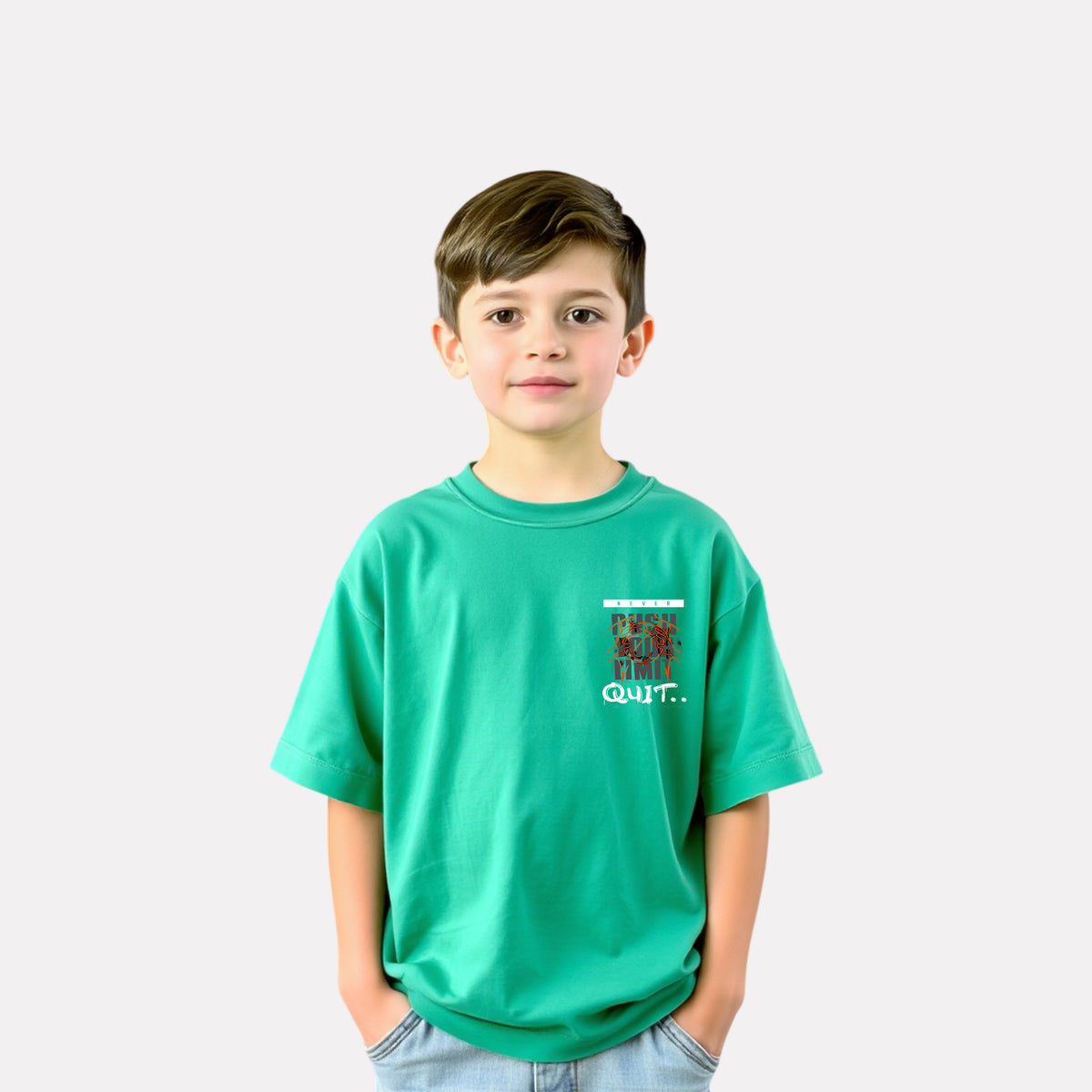 Oversized T-Shirt – Green with Stylish Print