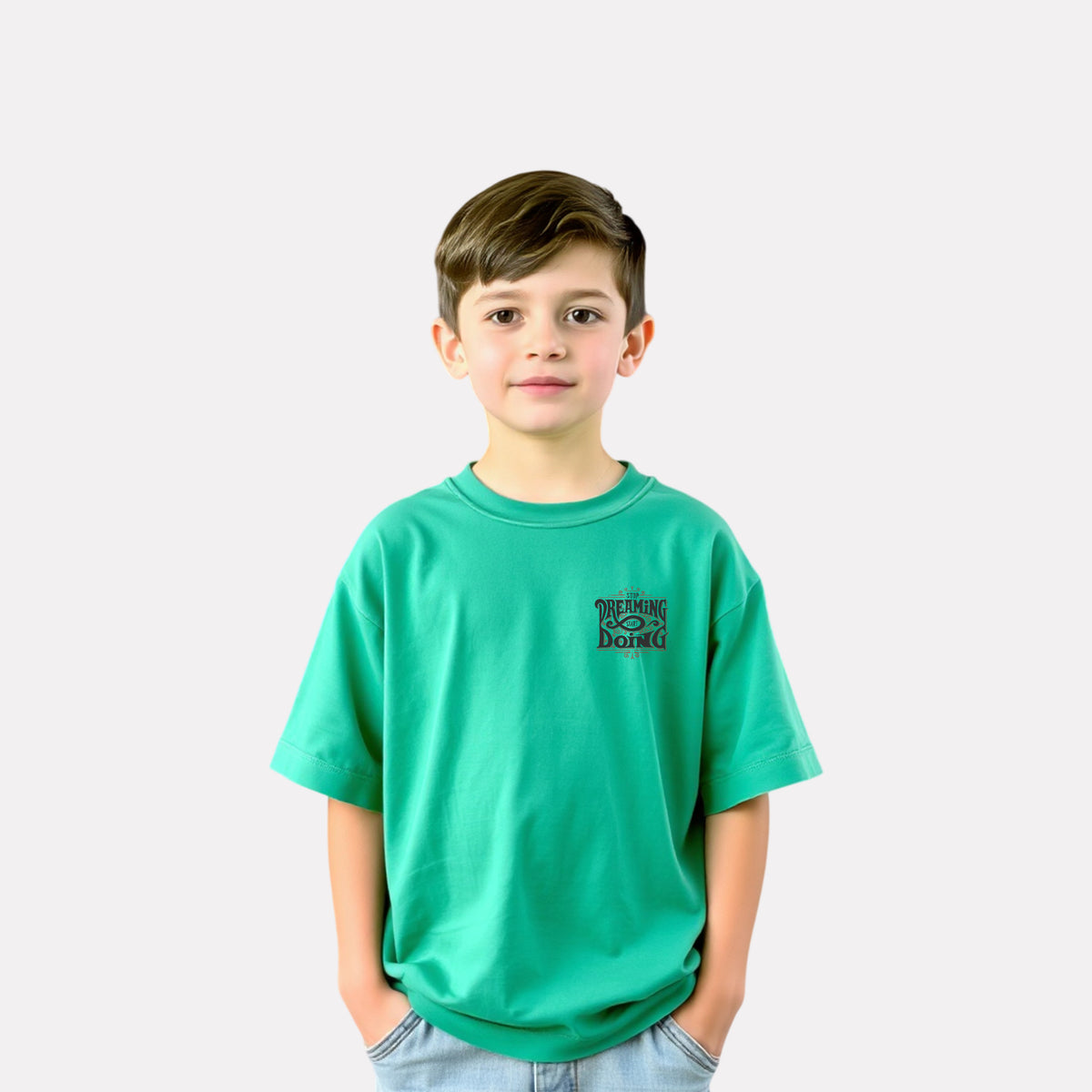 Oversized T-Shirt – Green with Stylish Print