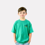Boys' Oversized T-Shirt – Green with Stylish Print