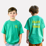 Boys' Oversized T-Shirt – Green with Stylish Print
