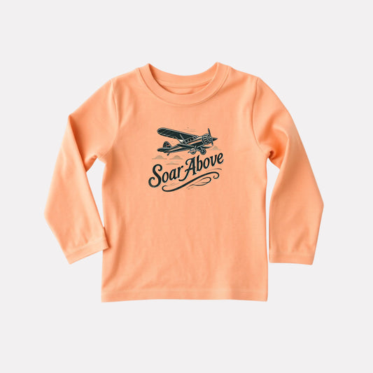 Full Sleeve Printed T-Shirt for Boys – Peach