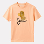 Junior Boy Printed Cotton T-Shirt(Peach Color)