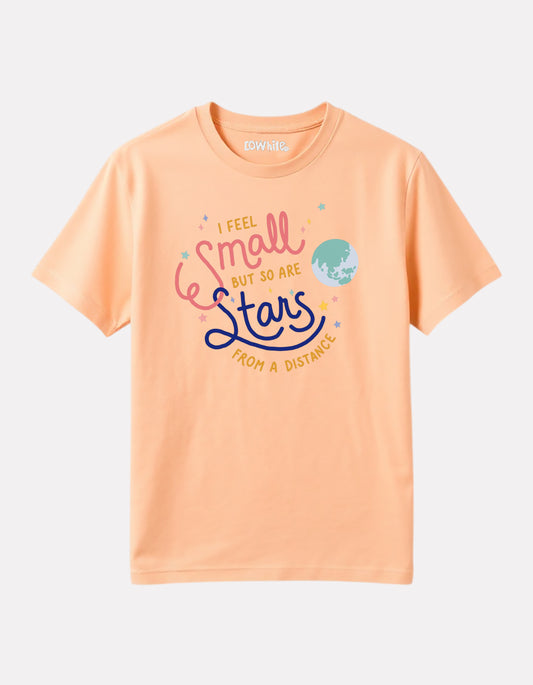 Junior Boy Printed Cotton T-Shirt(Peach Color)