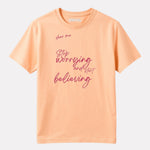 Junior Boy Printed Cotton T-Shirt(Peach Color)