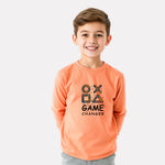Full Sleeve Printed T-Shirt for Boys – Peach