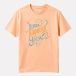 Junior Boy Printed Cotton T-Shirt(Peach Color)