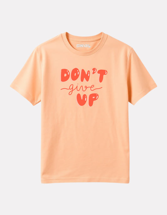 Printed Regular Fit Peach color T-Shirt