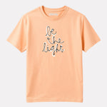Girl Printed Regular Fit Peach Cotton T-Shirt
