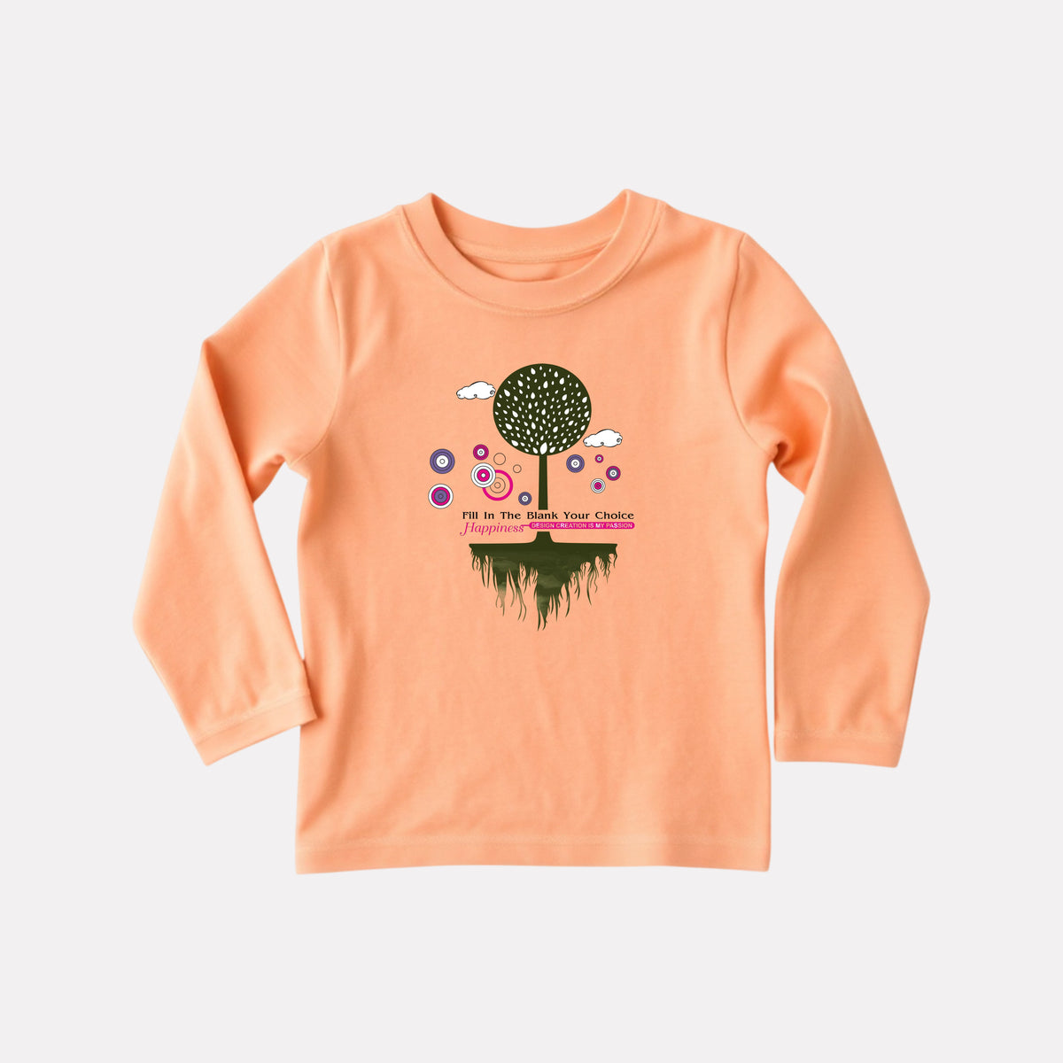 Casual Cotton Full Sleeve Round Neck T-Shirt