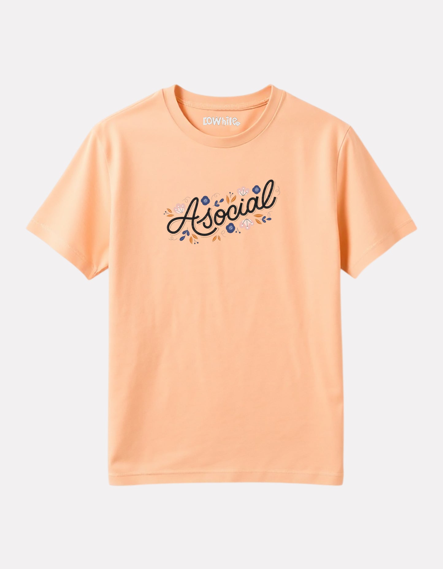 Regular Fit Peach color Cotton T-Shirt