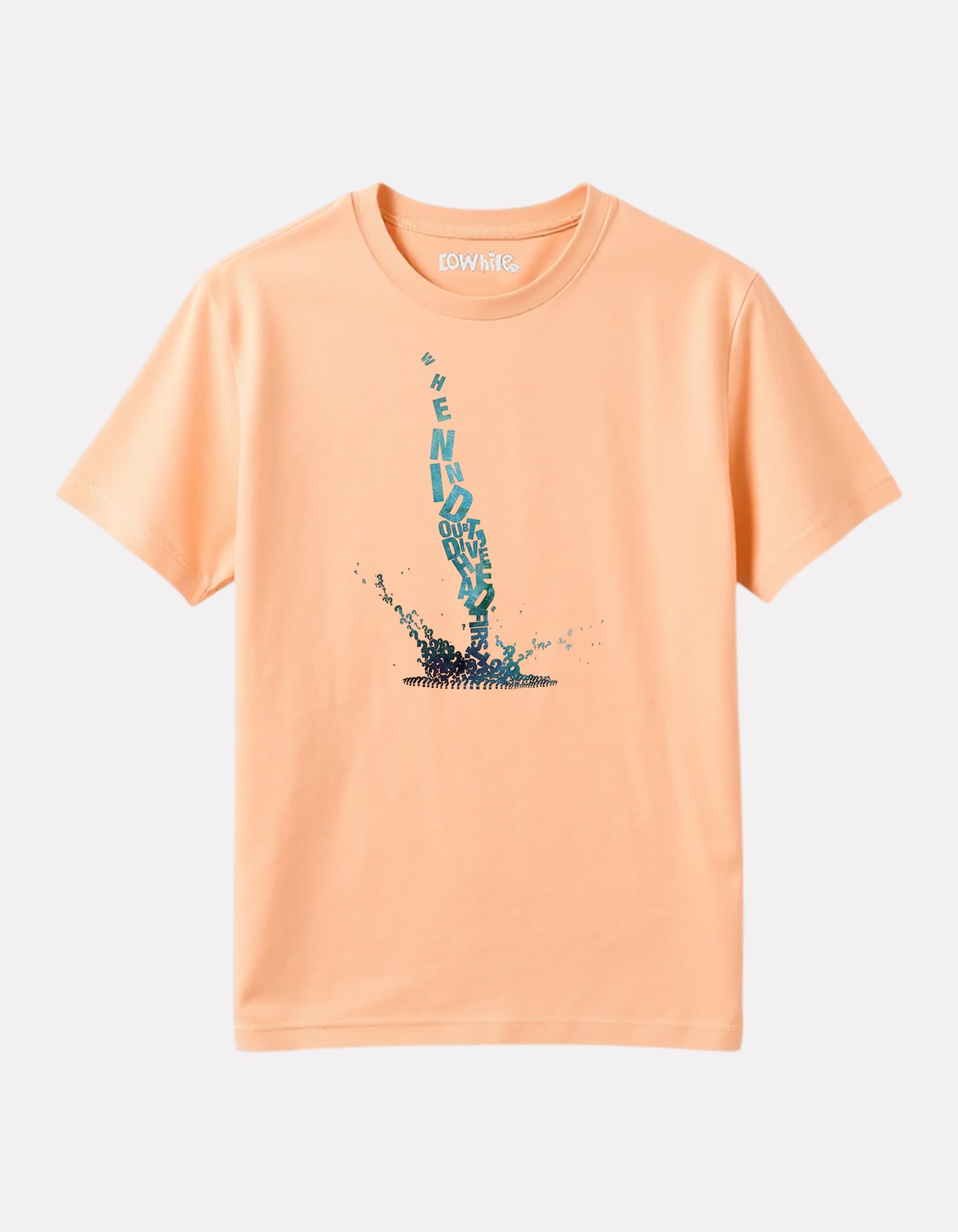 Regular Fit Peach color Cotton T-Shirt