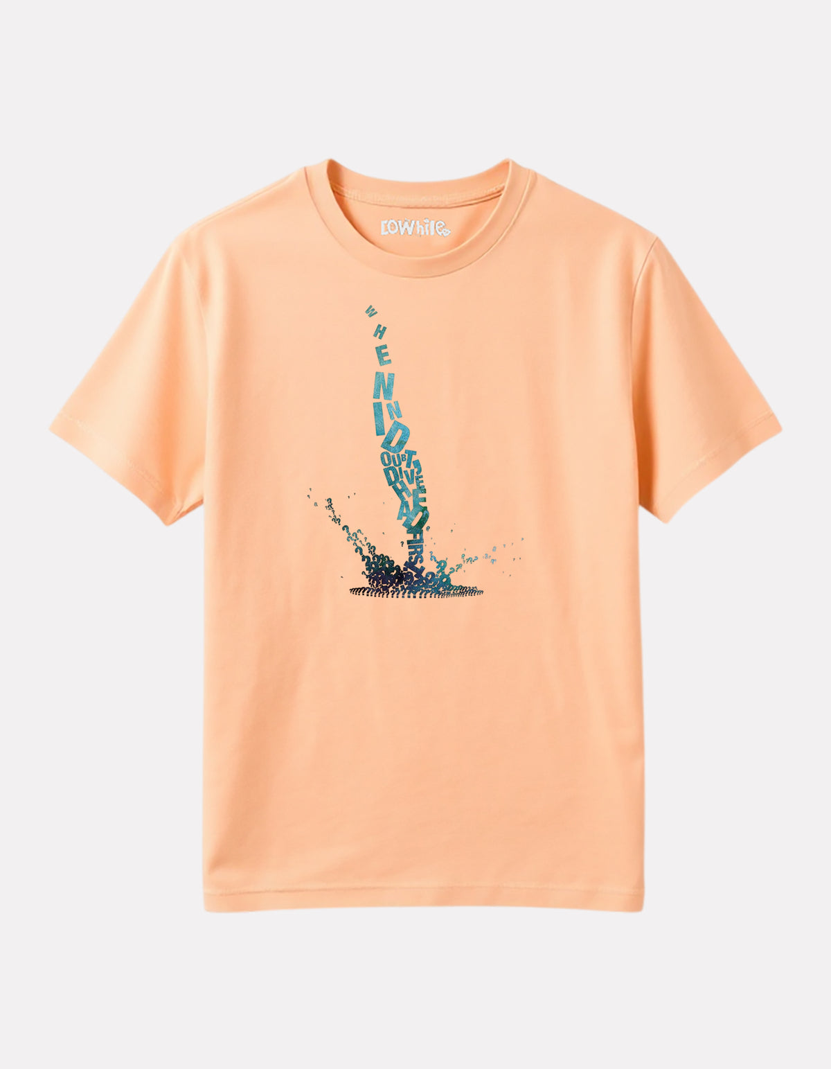 Regular Fit Peach color Cotton T-Shirt