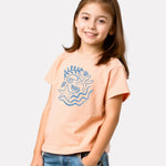 Regular Fit Peach color Cotton T-Shirt