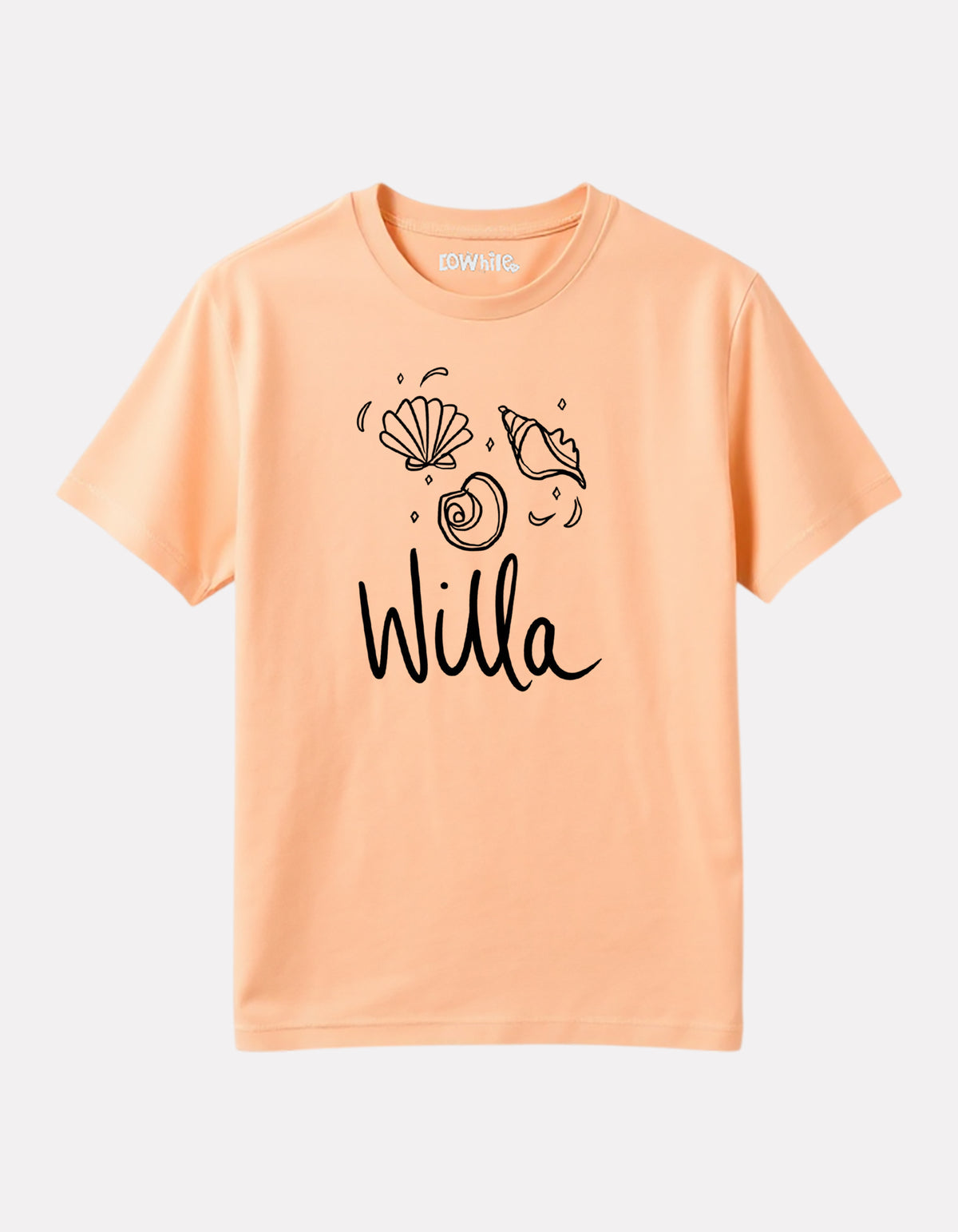 Printed Regular Fit Peach color Cotton T-Shirt