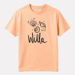 Printed Regular Fit Peach color Cotton T-Shirt