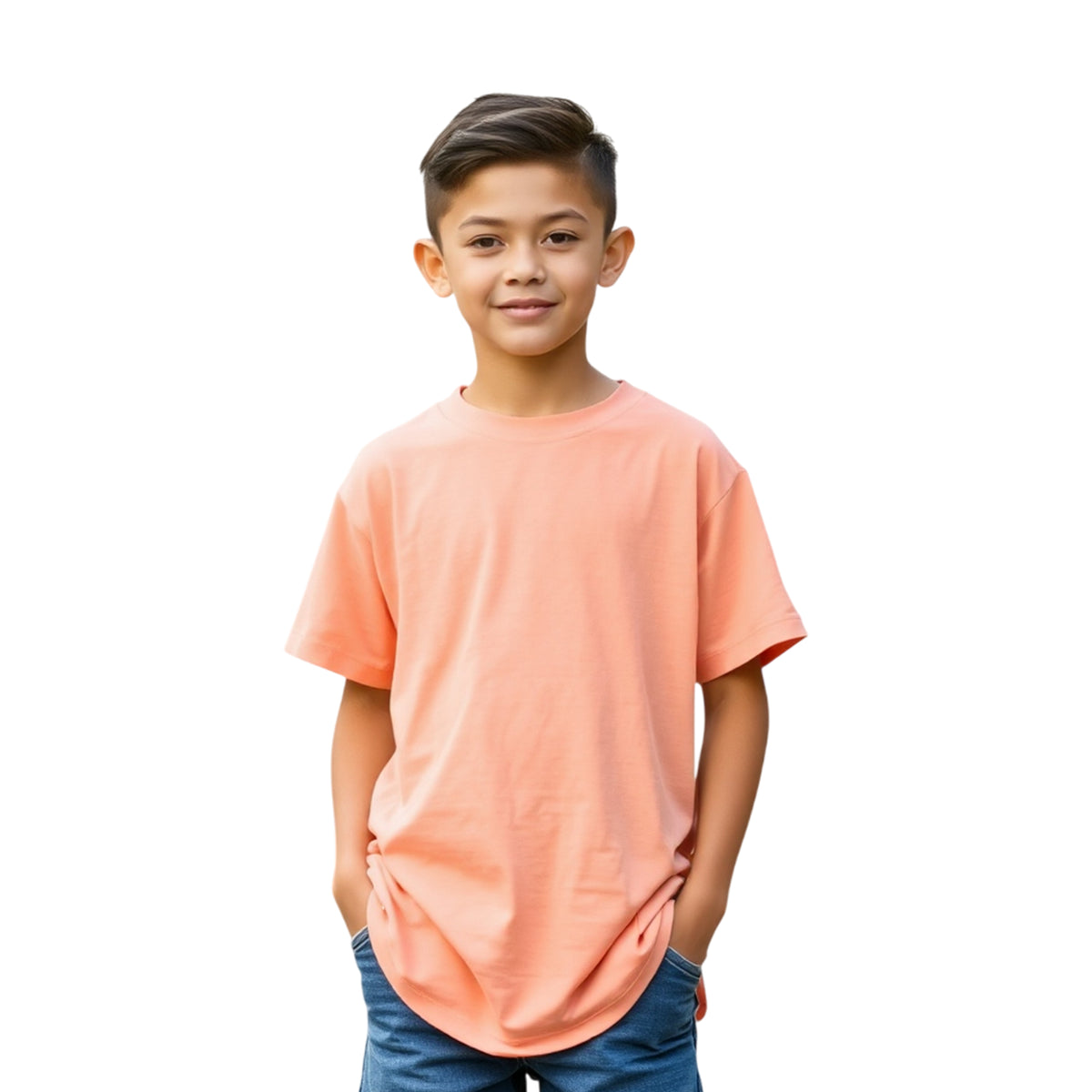 Peach Oversized T-Shirt with Extended Sleeves