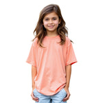 Peach Oversized T-Shirt with Extended Sleeves