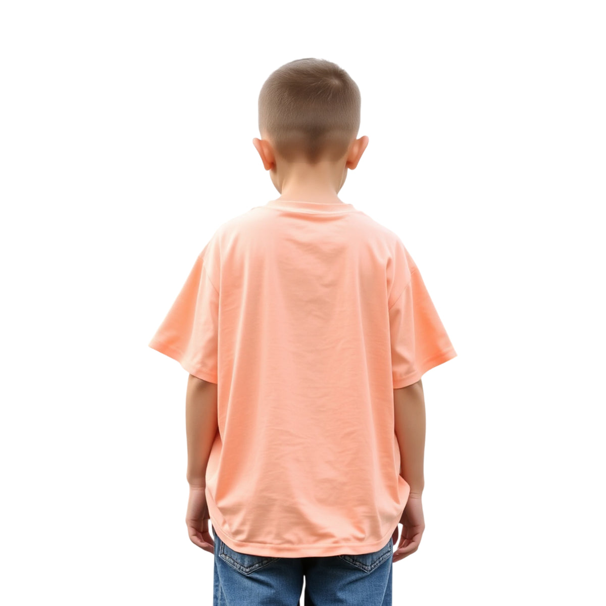 Peach Oversized T-Shirt with Extended Sleeves