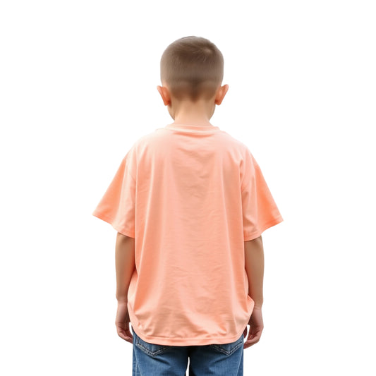 Peach Oversized T-Shirt with Extended Sleeves