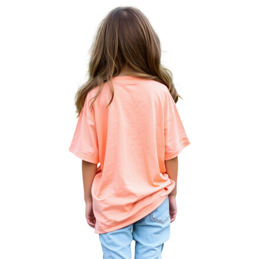 Peach Oversized T-Shirt with Extended Sleeves