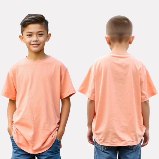 Peach Oversized T-Shirt with Extended Sleeves