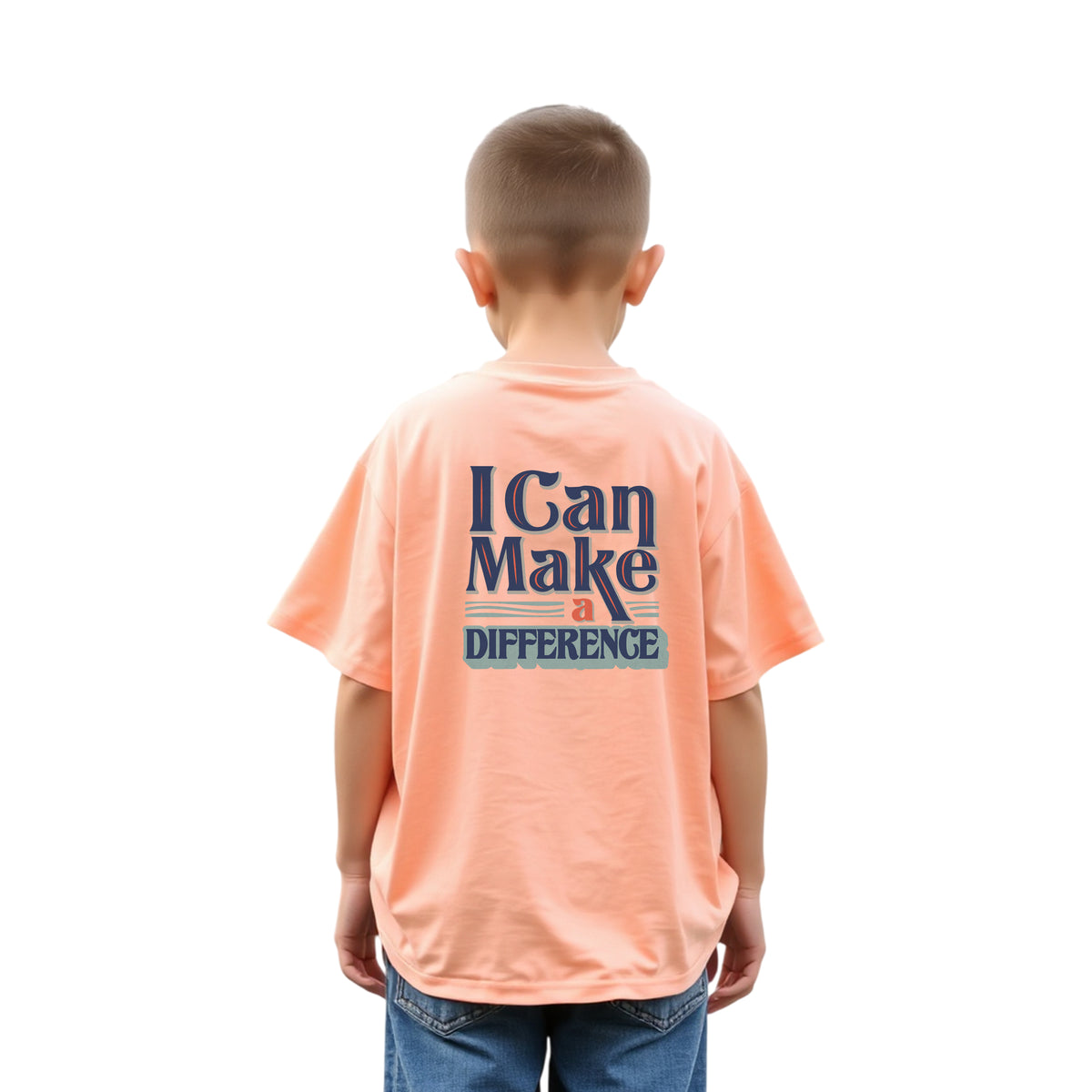 Peach Oversized T-Shirt with Extended Sleeves