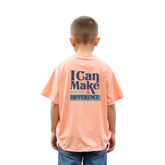 Peach Oversized T-Shirt with Extended Sleeves