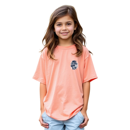 Peach Oversized T-Shirt with Extended Sleeves